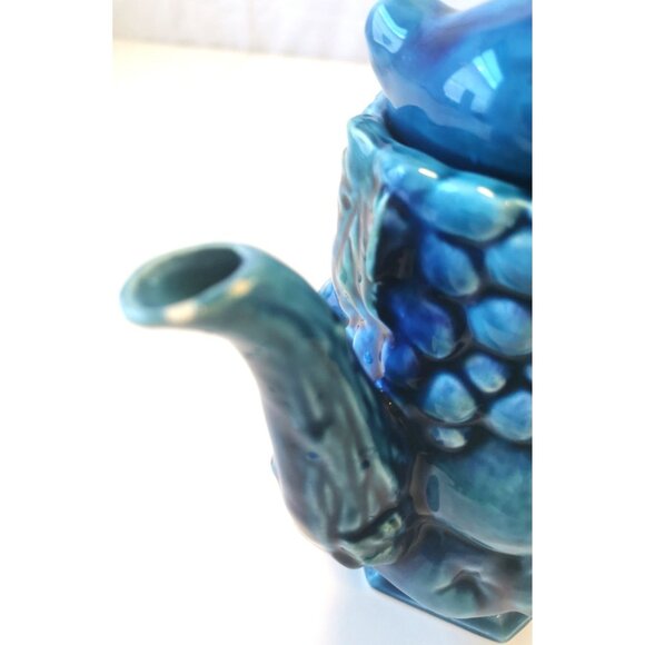 Inarco “Mood Indigo” Blue Fruit Ceramic Server E2430 –Japan 1960s 8 inches high - Picture 4 of 13